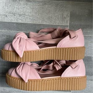 Puma Fenty Rihanna Bow Creeper Womens 8.5 Shoes Pink Platform Sneakers Sandal